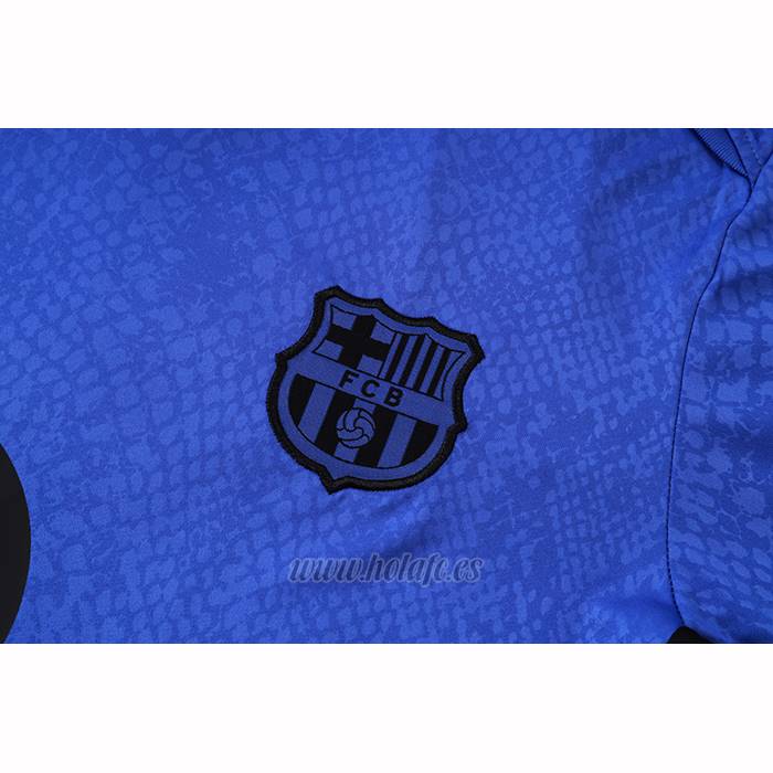 Chandal del Barcelona Manga Corta 2025-2026 Azul Purpura - Pantalon Corto